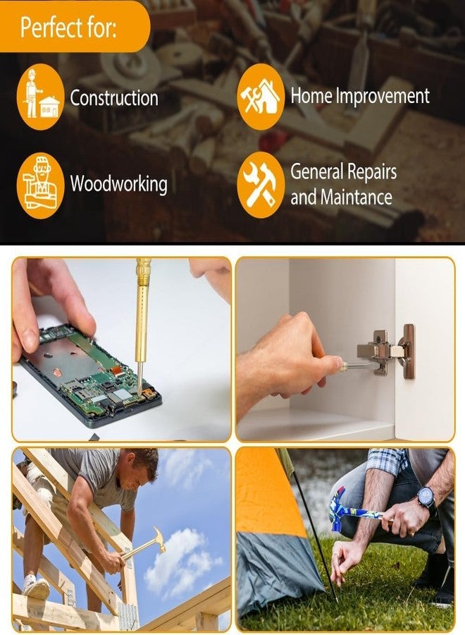 AARUX Multifunctional Metal Hammer and Screwdriver Set | Multi-Tool with Screwdriver Bits, Claw Hammer, Ergonomic Handle | Perfect for Home Repair, DIY Projects, Professional Use, Durable & Compact Tool Kit - Image 3
